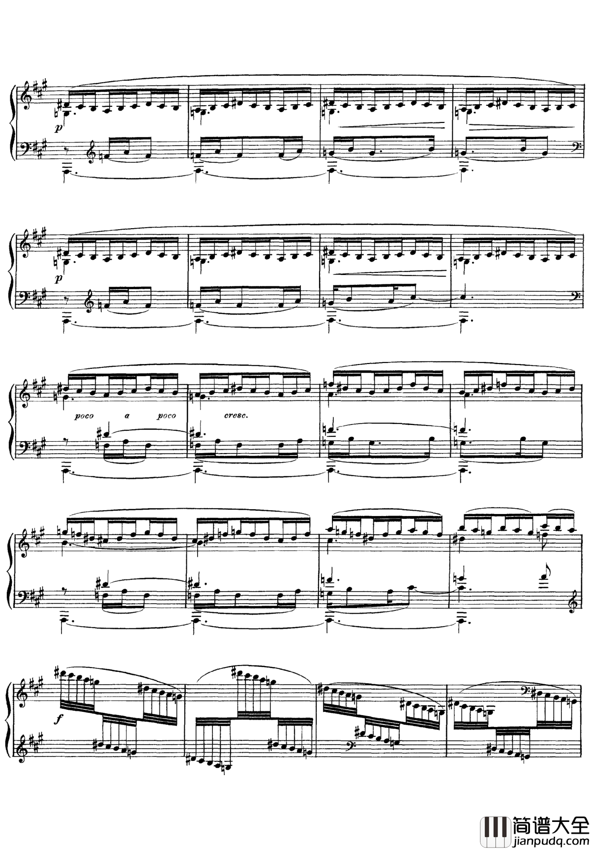 欢乐岛钢琴谱_德彪西