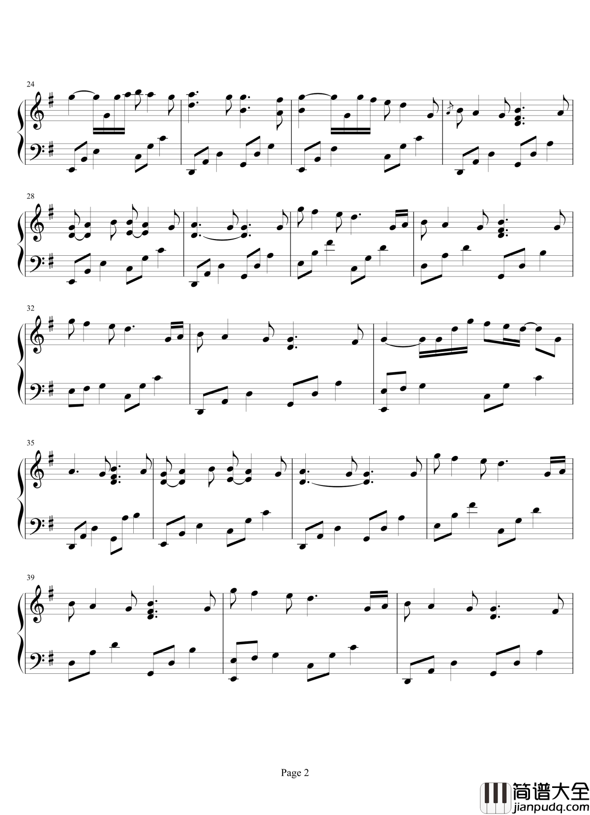 Beyond_The_Memory_July_钢琴谱