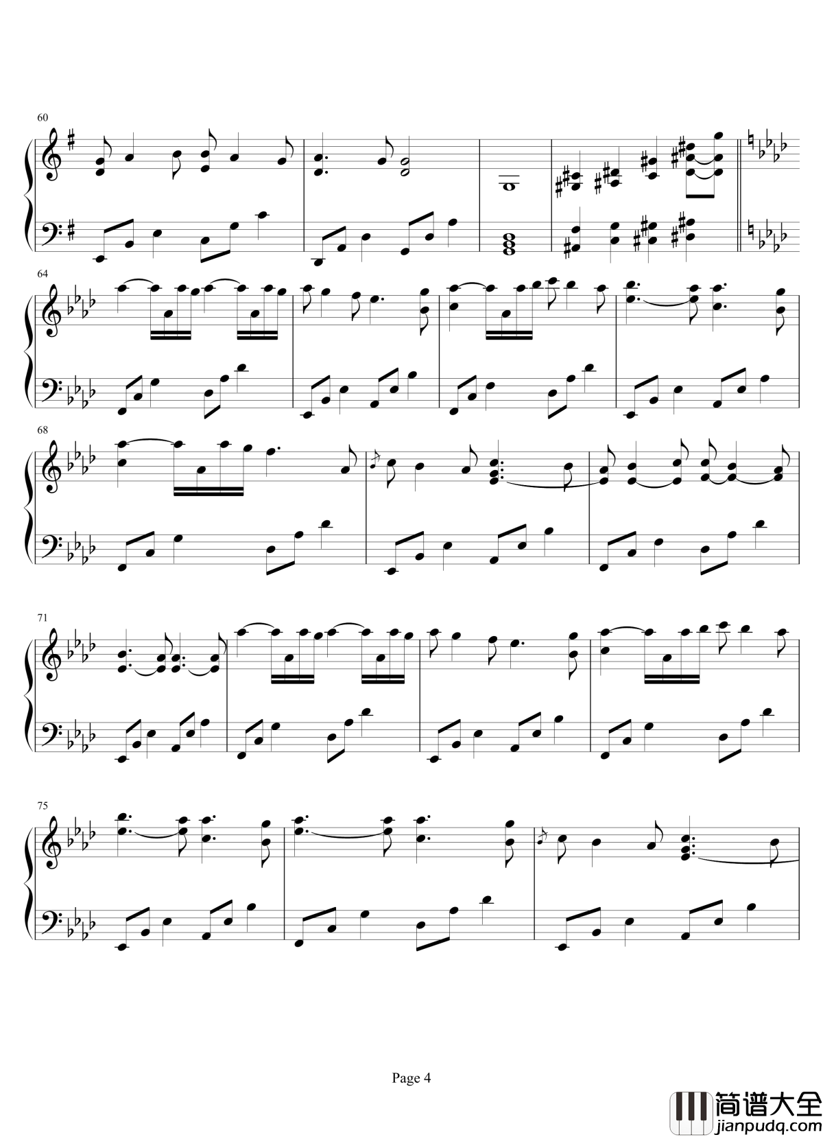 Beyond_The_Memory_July_钢琴谱