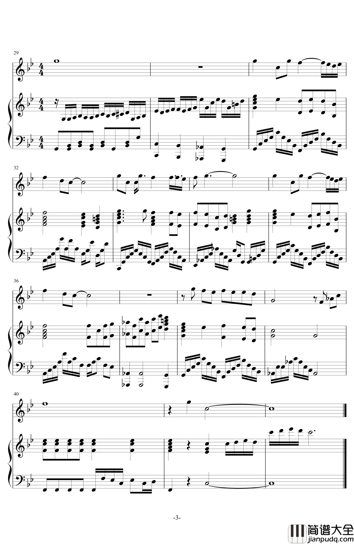 为什么我总是想起你钢琴谱_孙楠