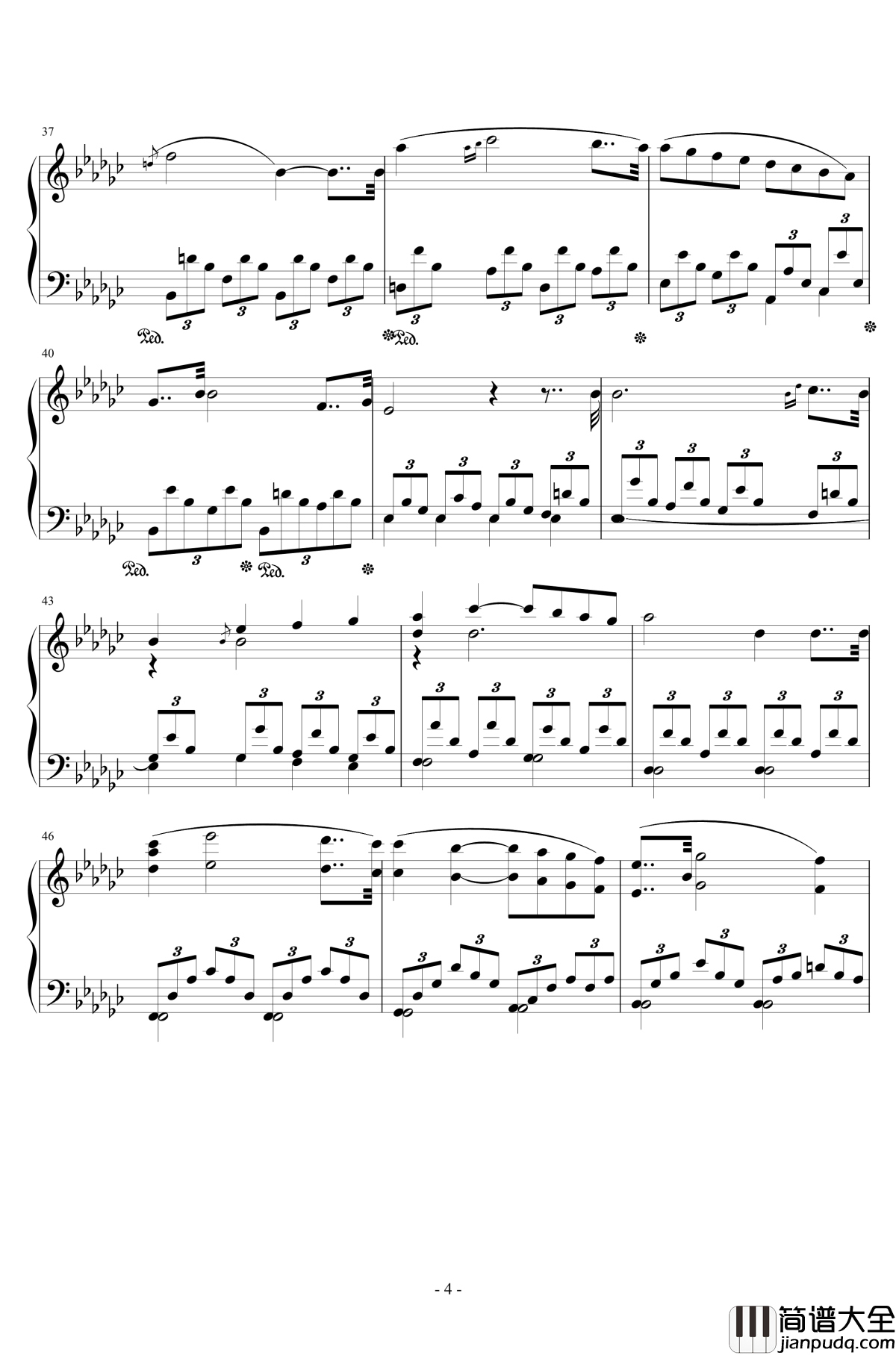 降e小调浪漫曲钢琴谱_Op.755__No.12_车尔尼_Czerny