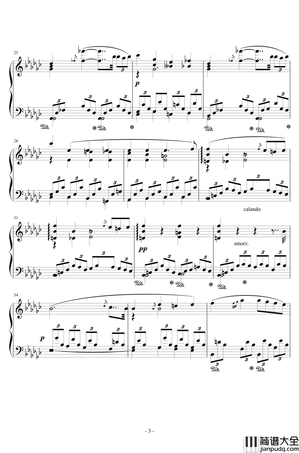 降e小调浪漫曲钢琴谱_Op.755__No.12_车尔尼_Czerny