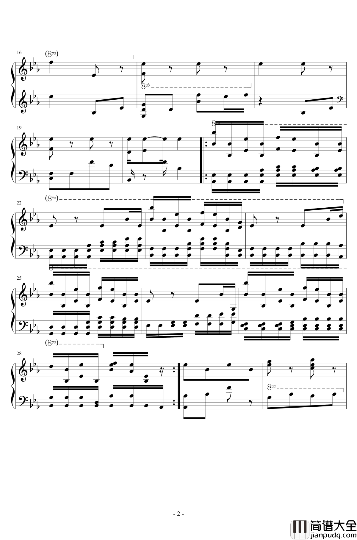 Trailer_Theme钢琴谱_寻找天堂