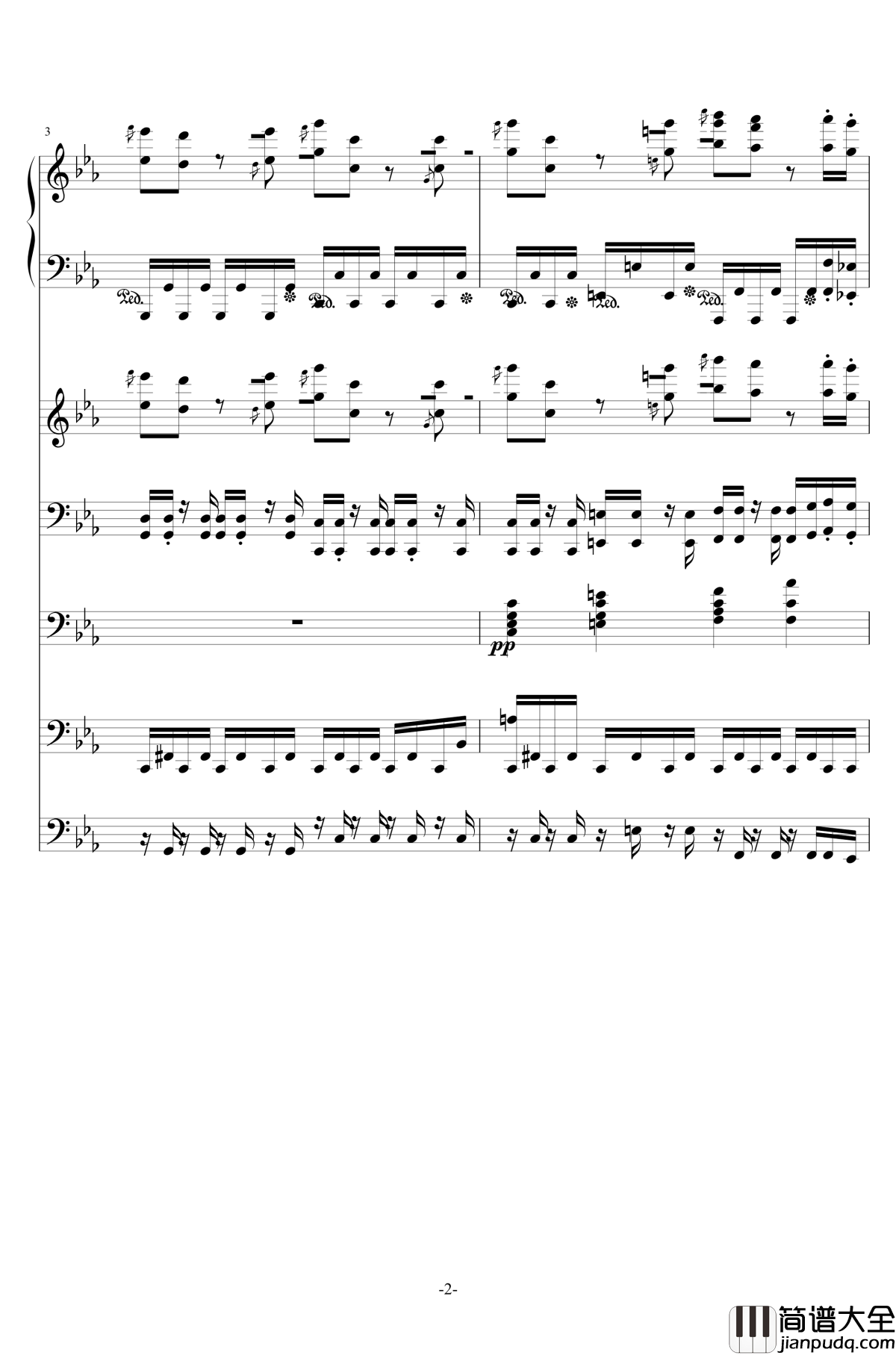 克罗地亚第七号狂想曲钢琴谱_总谱_ellocz