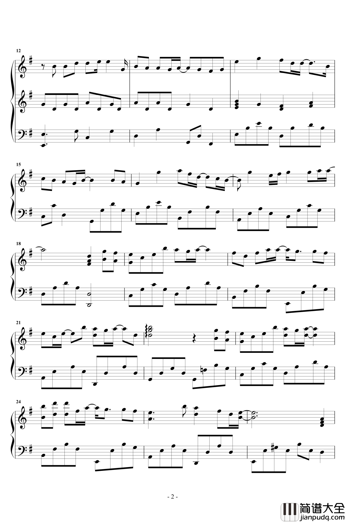 多想留在你身边钢琴谱_弹唱_刘增瞳