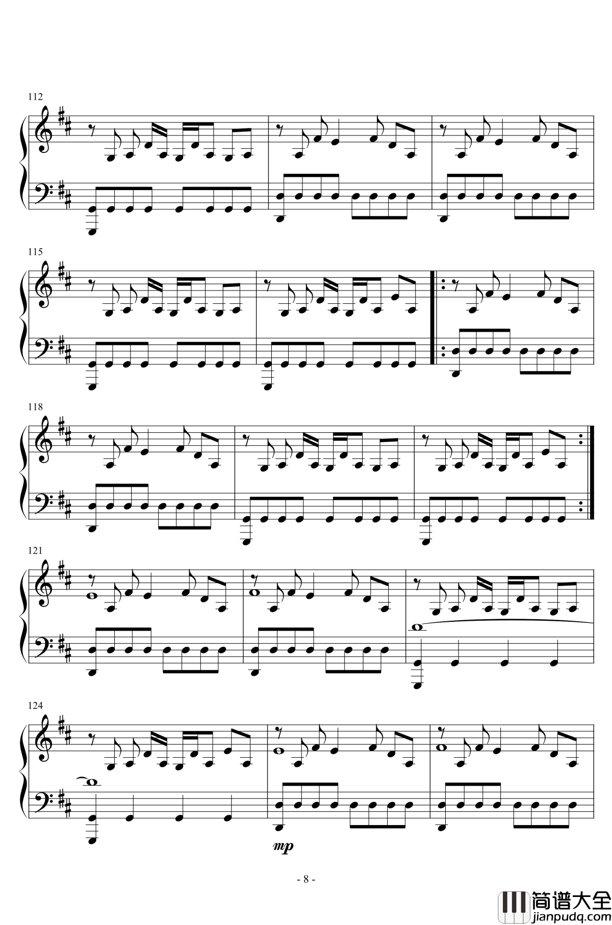 冒险岛明珠港钢琴谱_修订版_冒险岛