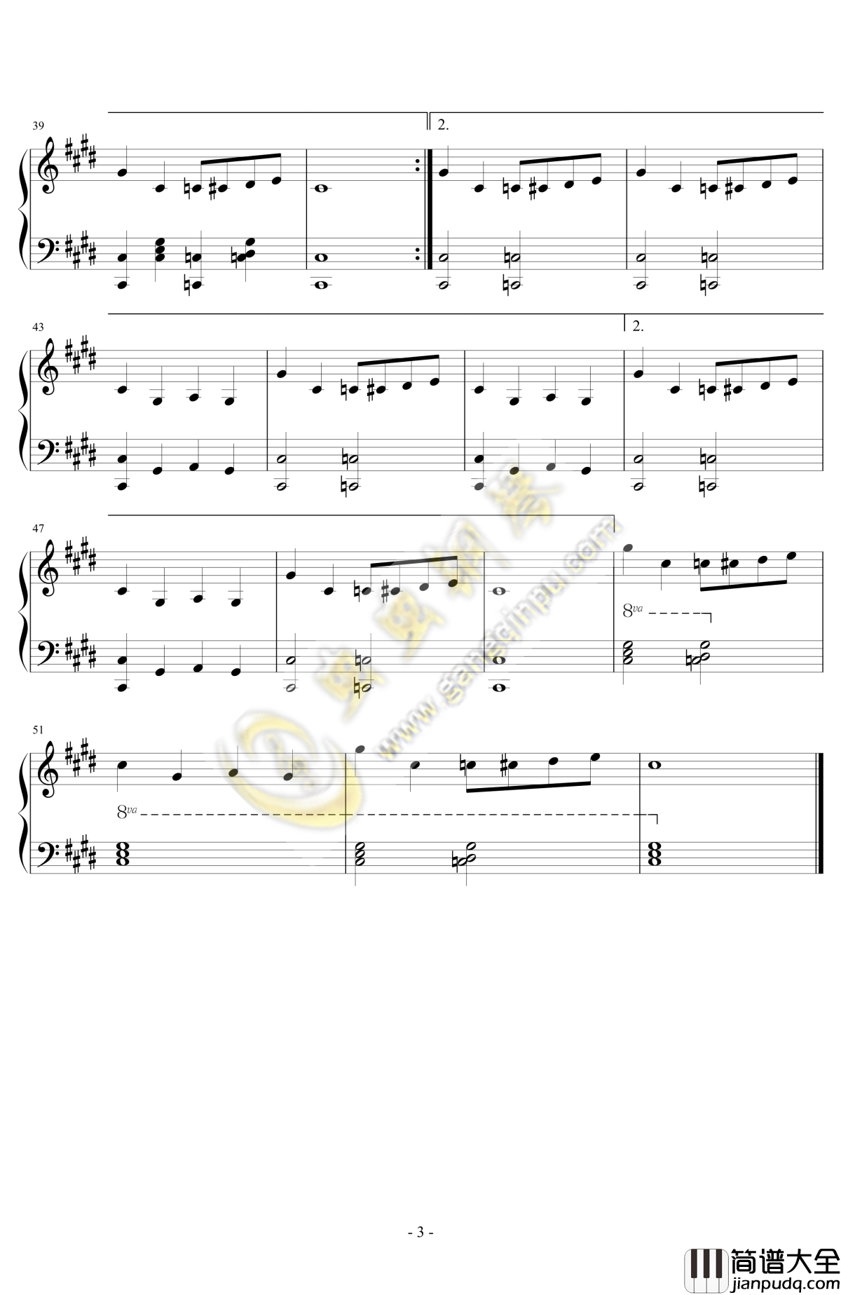 hide_and_seek钢琴谱_明星大侦探_天堂岛之歌