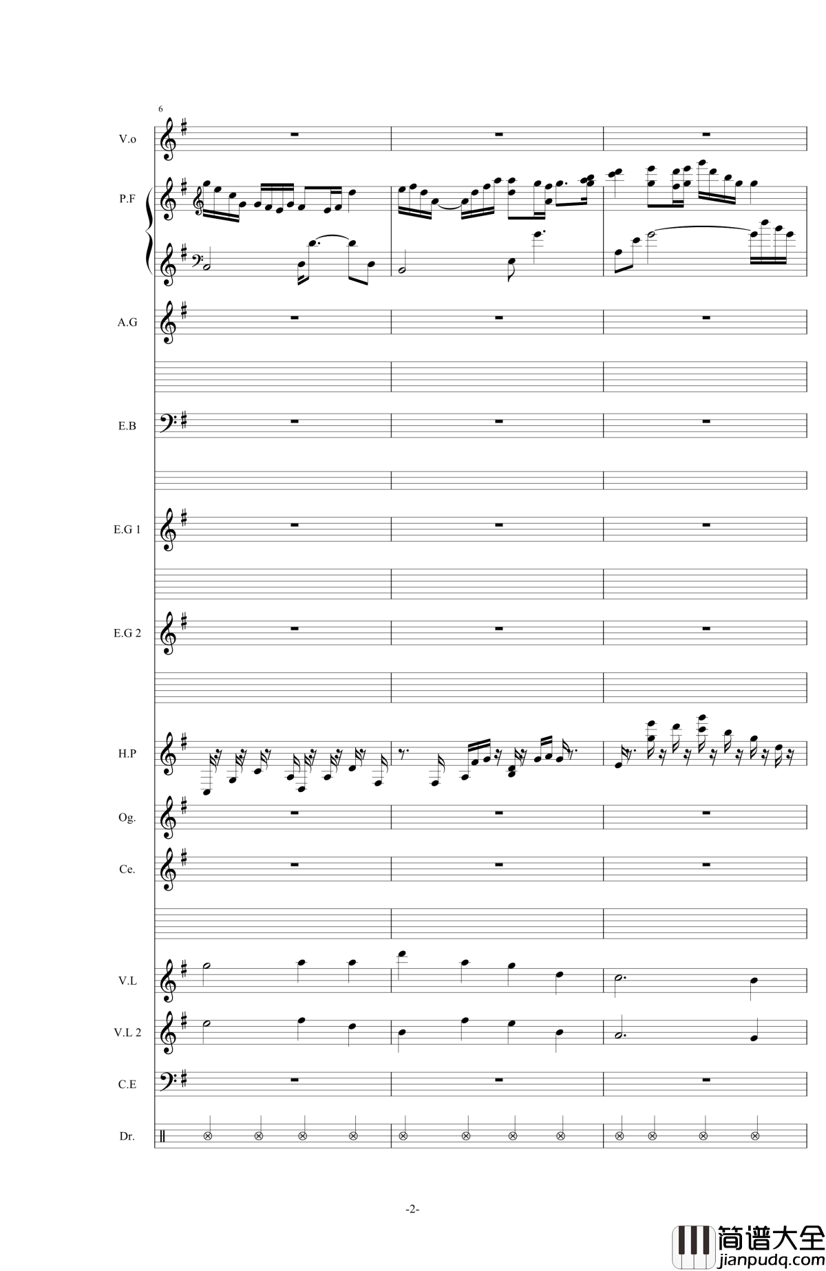 オレンジ钢琴谱_四月是你的谎言