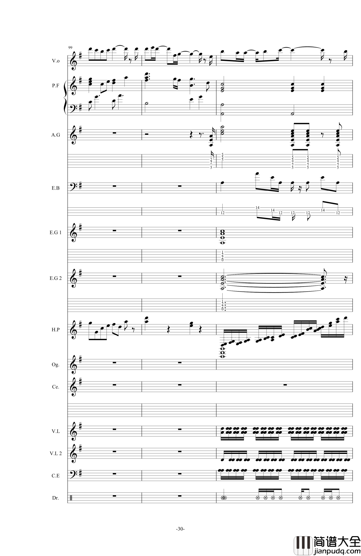 オレンジ钢琴谱_四月是你的谎言