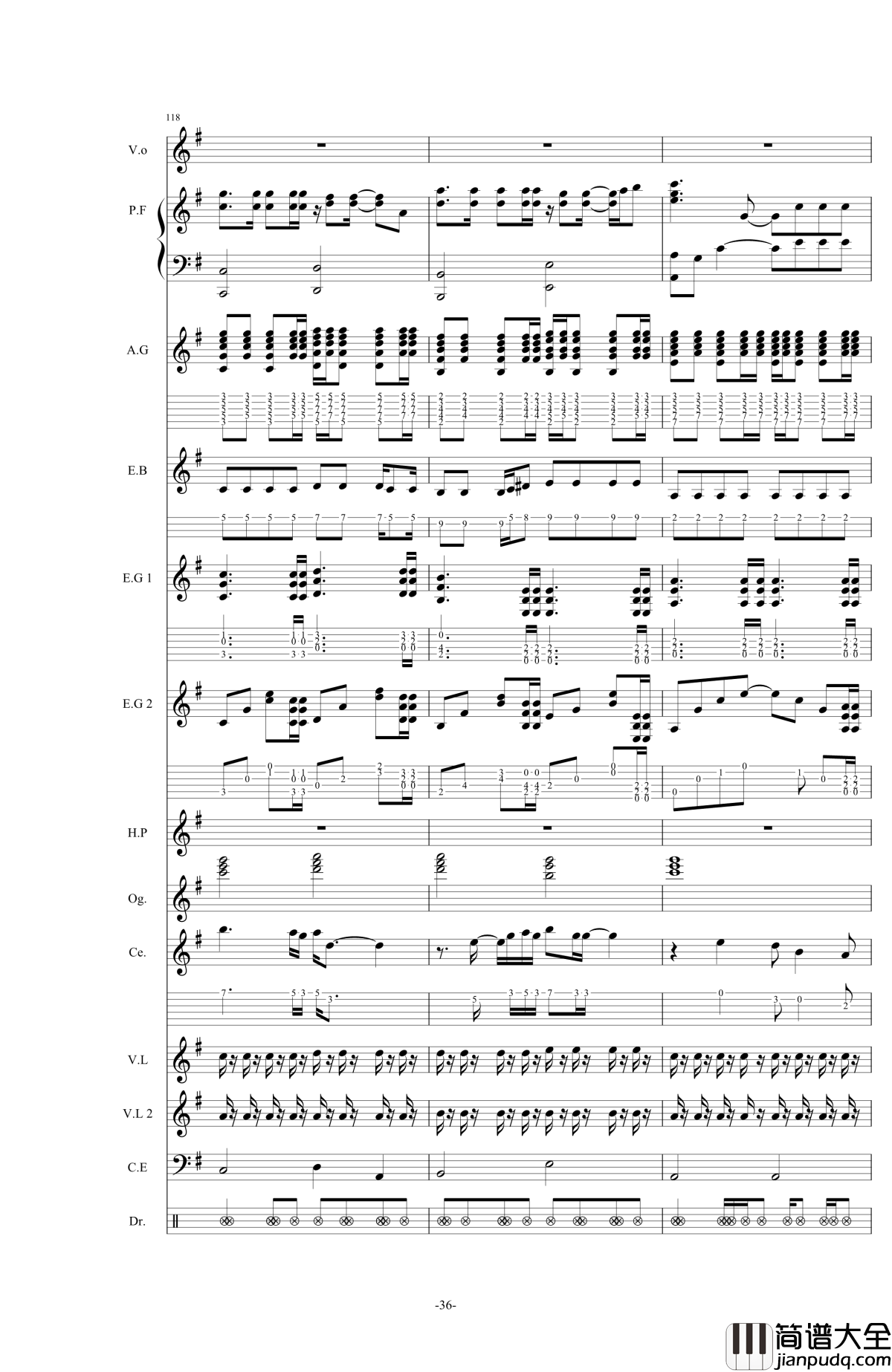 オレンジ钢琴谱_四月是你的谎言