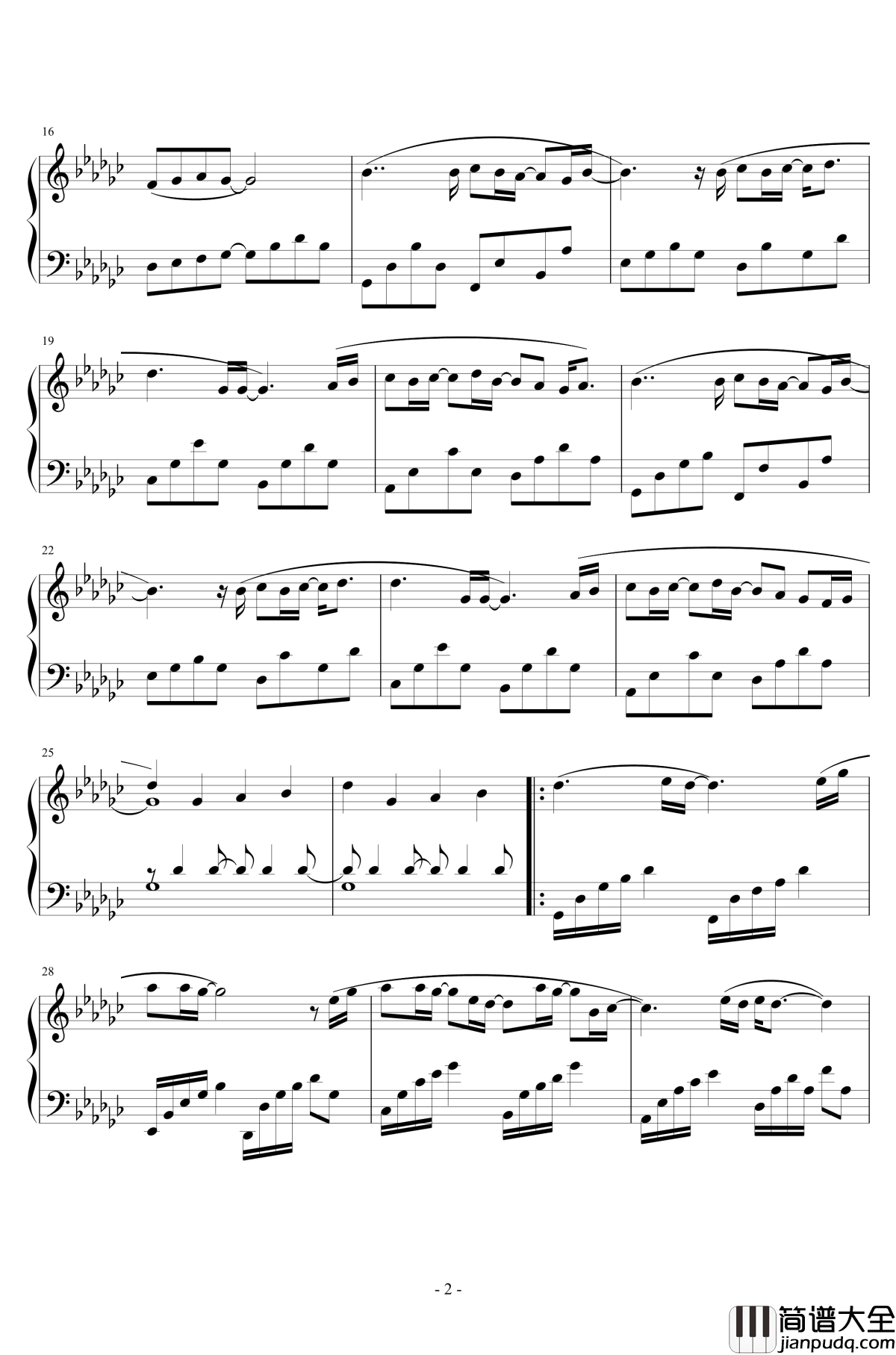 花水木钢琴谱_新垣结衣