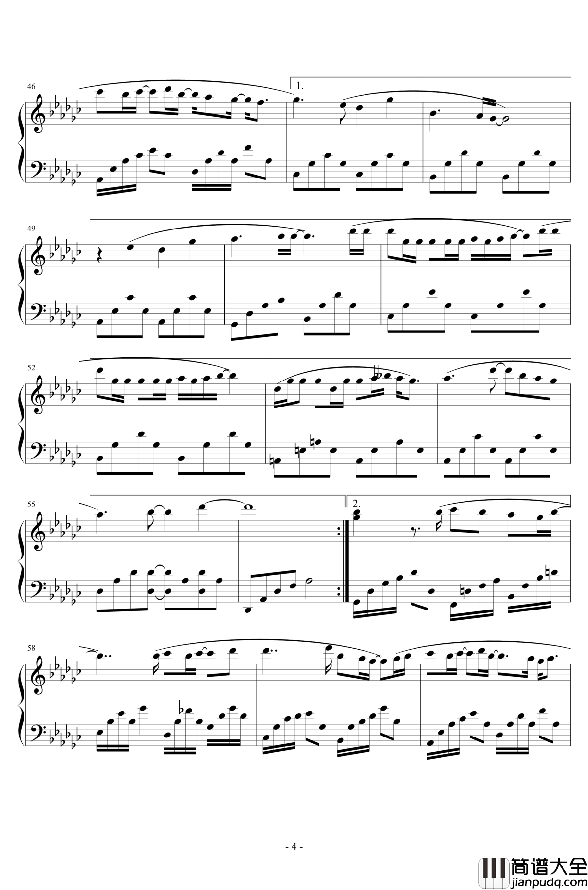 花水木钢琴谱_新垣结衣