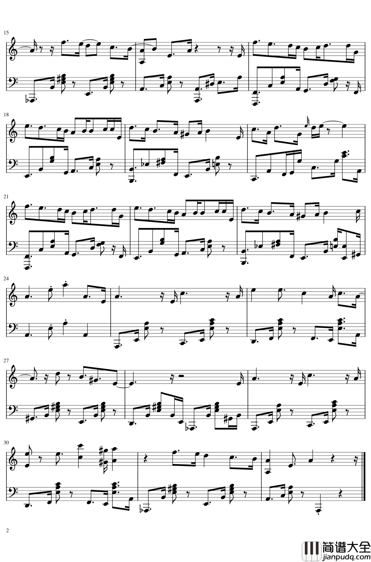 lonely_dogge钢琴谱_Pitai