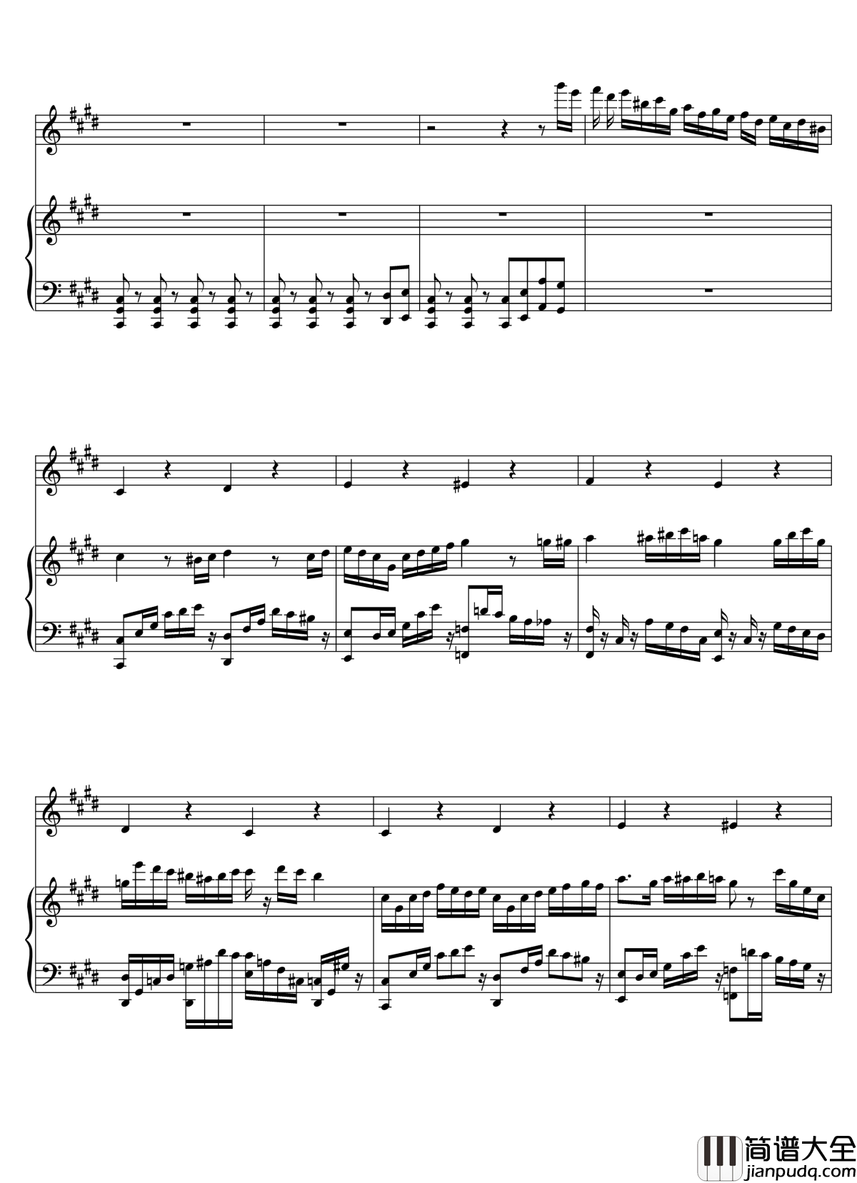 Parodia_Sonatina钢琴谱_Deemo