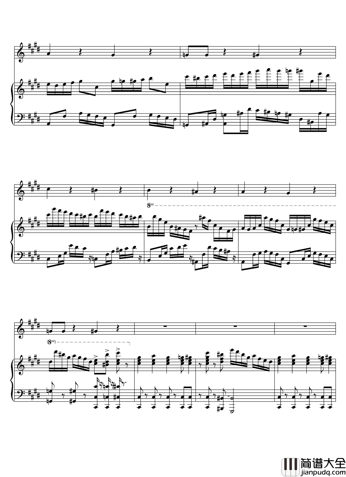 Parodia_Sonatina钢琴谱_Deemo