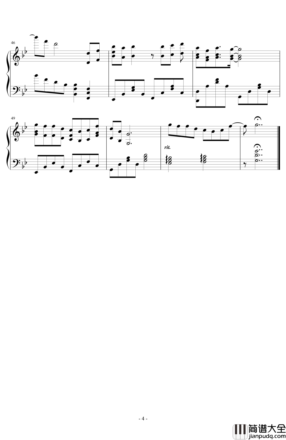 敢为天下先钢琴谱_最终修改完美版_张靓颖