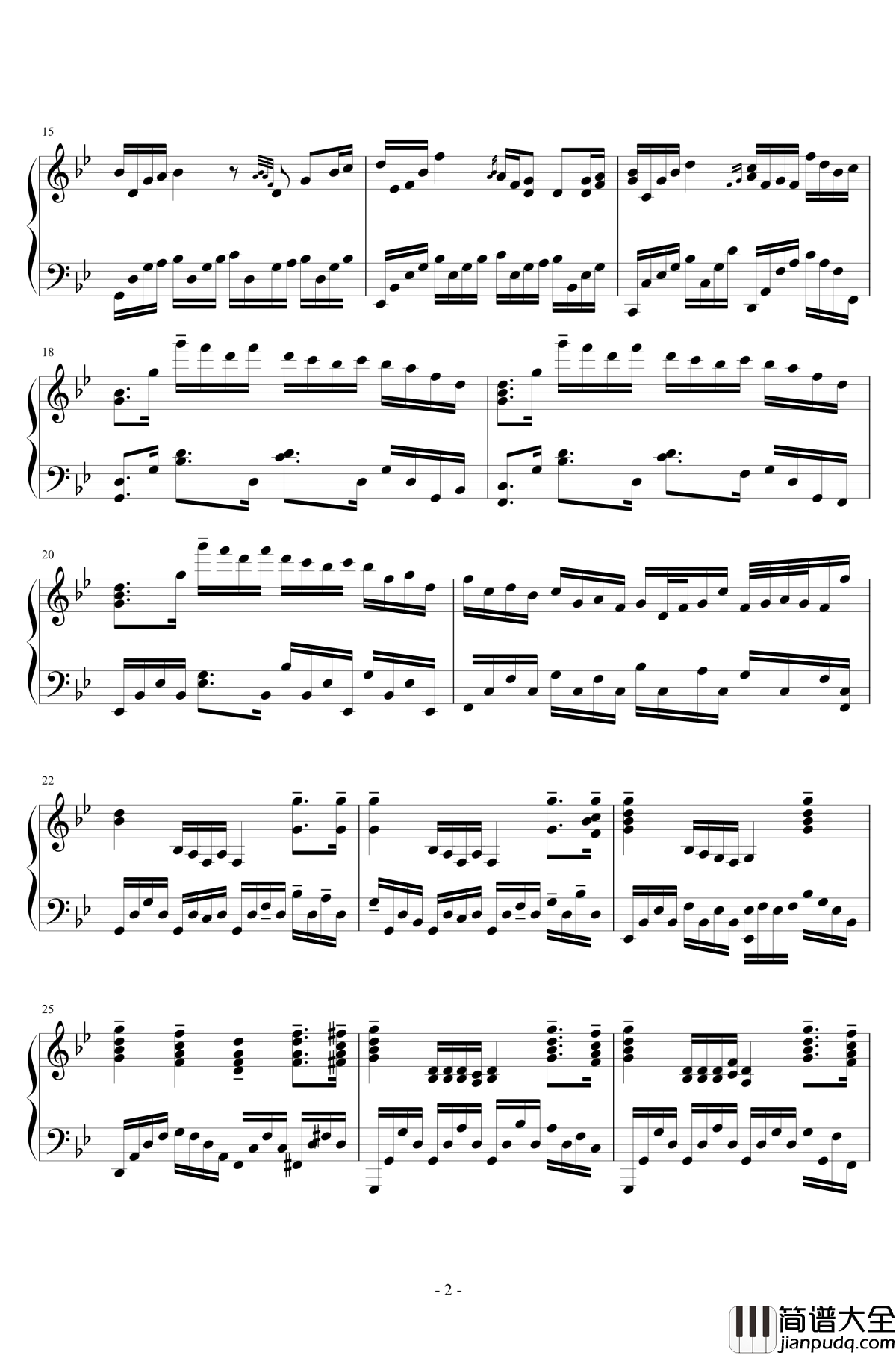 g小調隨想曲钢琴谱_王者之喆