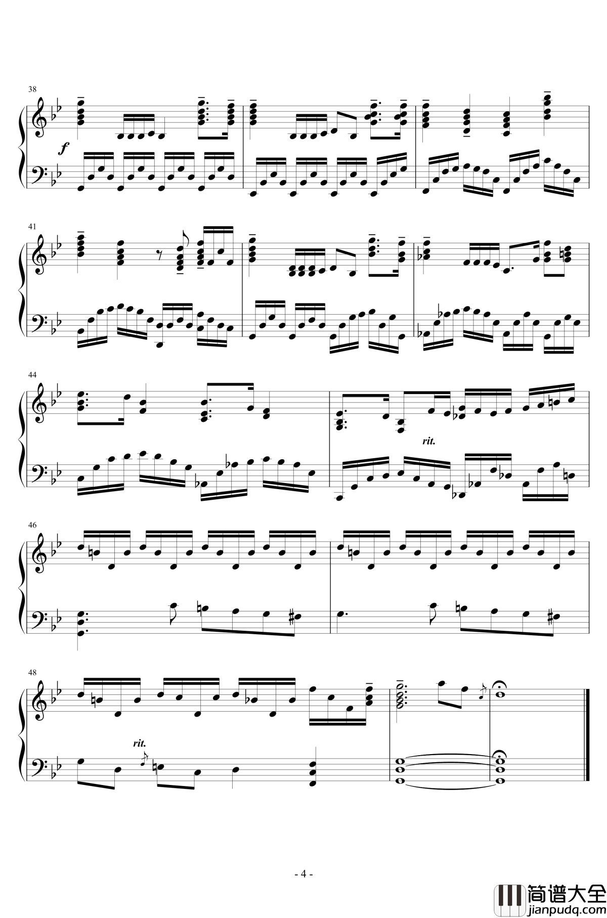 g小調隨想曲钢琴谱_王者之喆