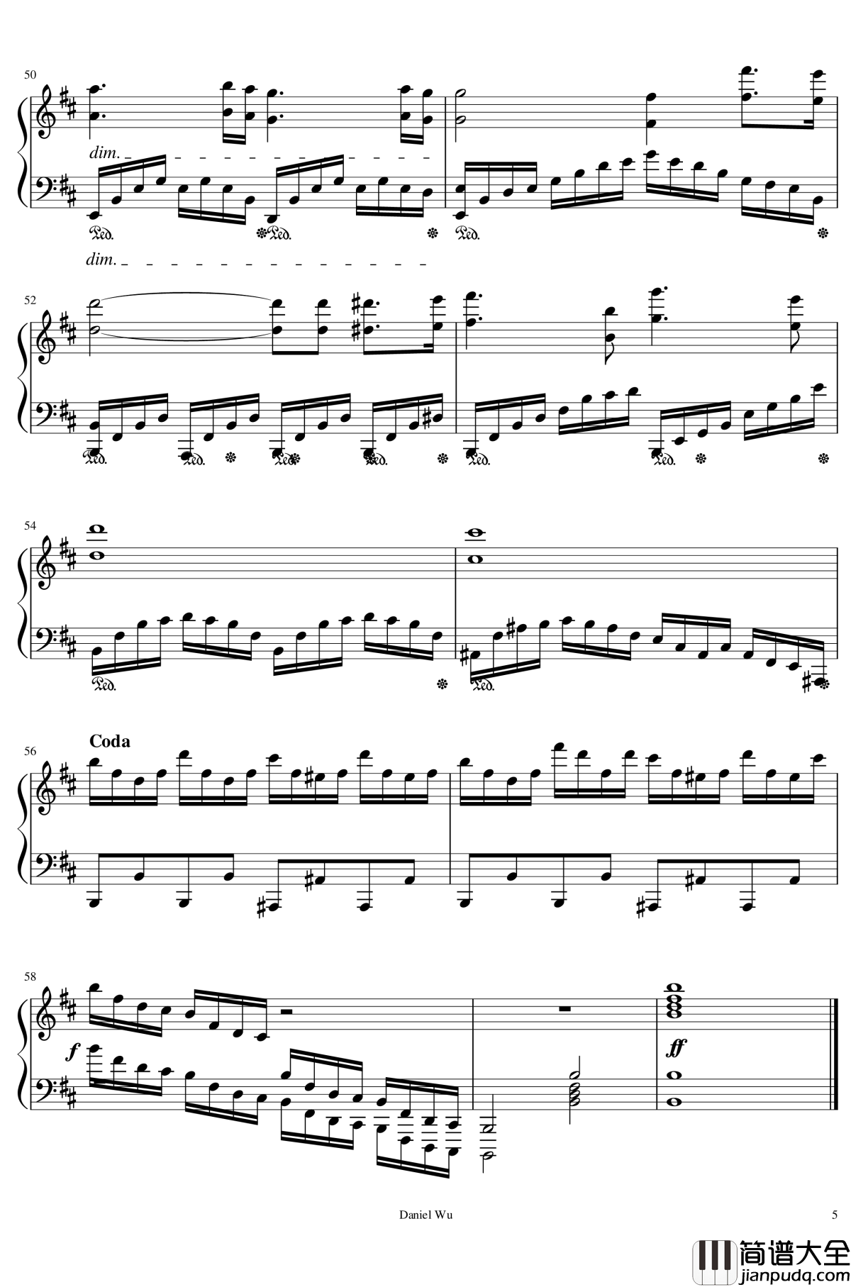 b小调练习曲钢琴谱_DanielInC