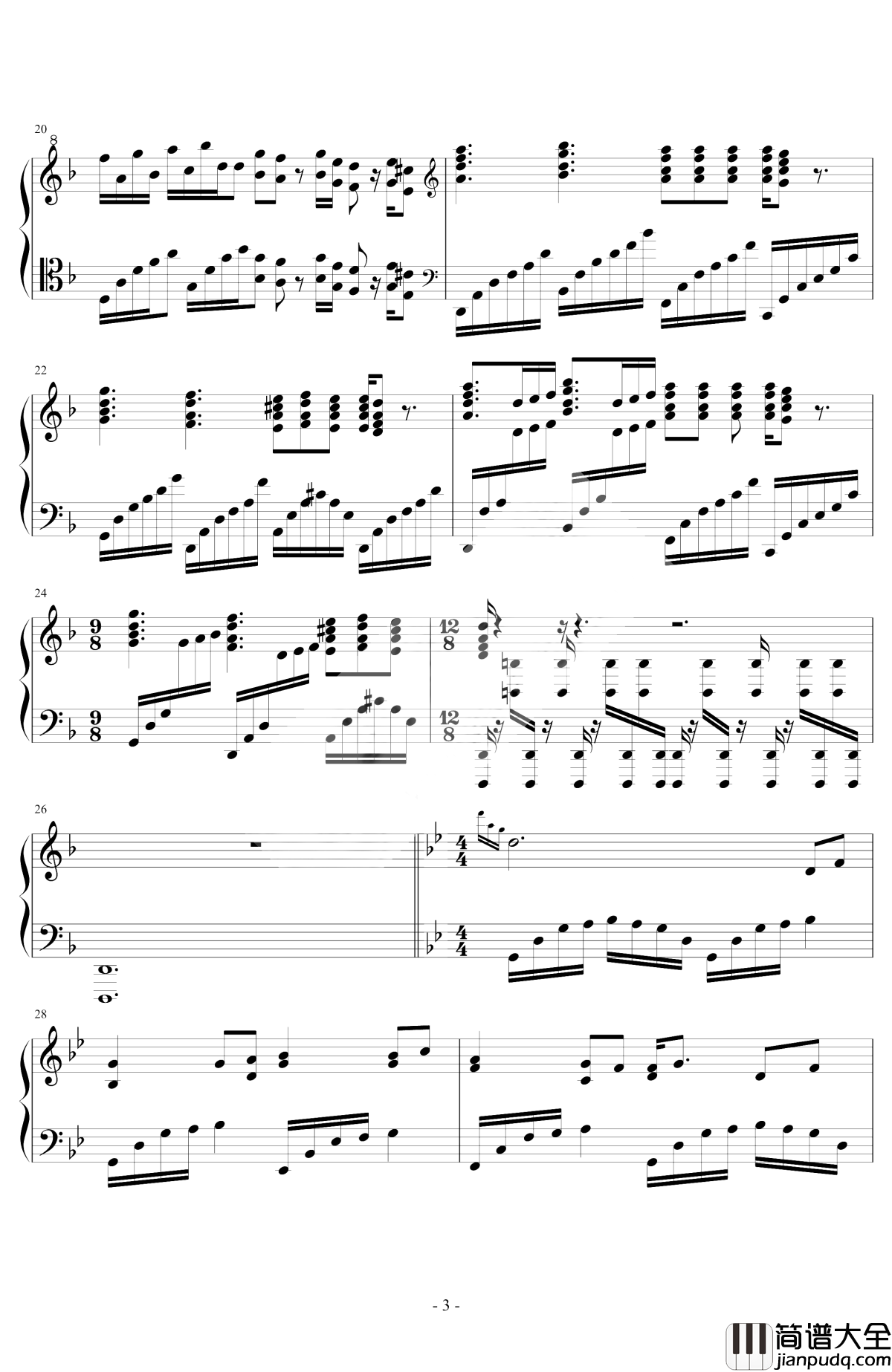 加勒比海盗钢琴谱_马克西姆_Maksim·Mrvica