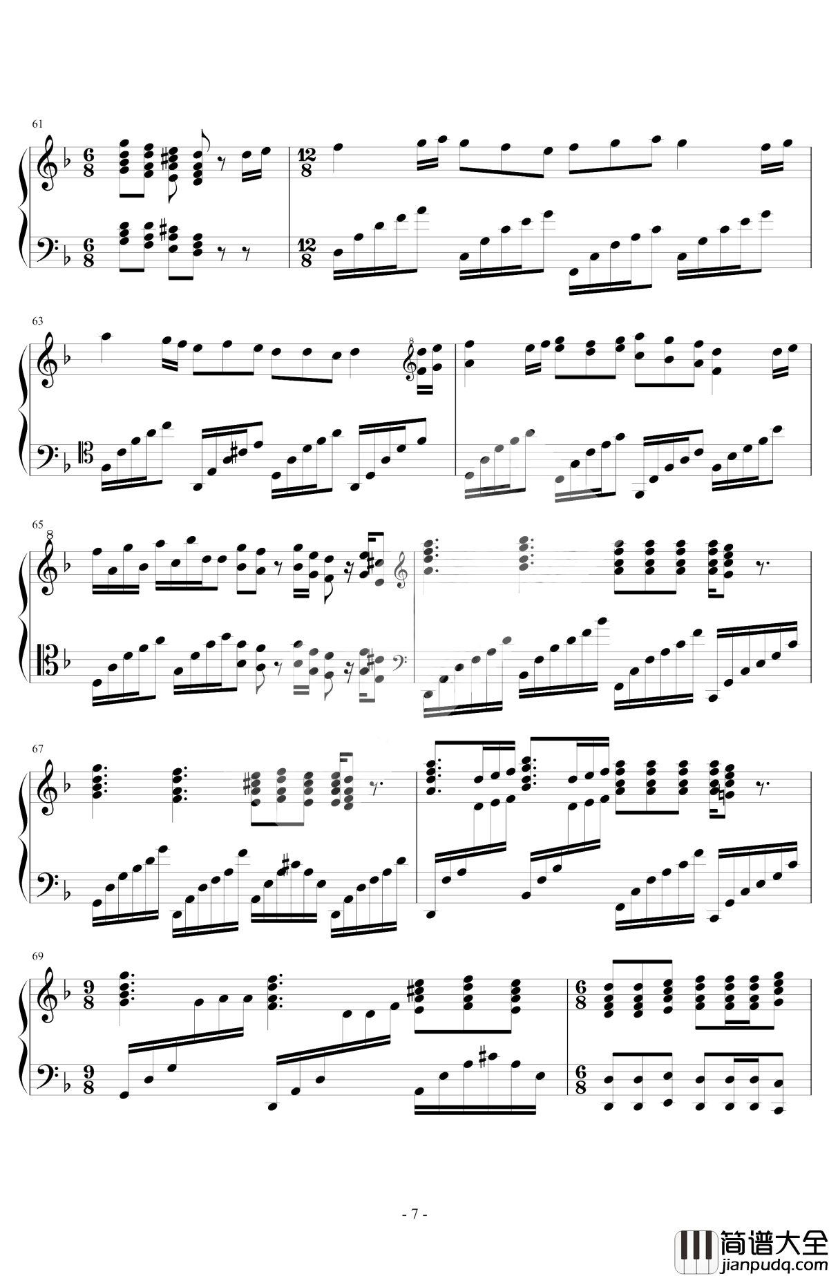 加勒比海盗钢琴谱_马克西姆_Maksim·Mrvica