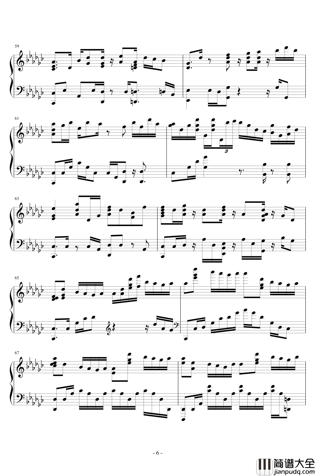 打上花火钢琴谱_华丽Maybe爵士版