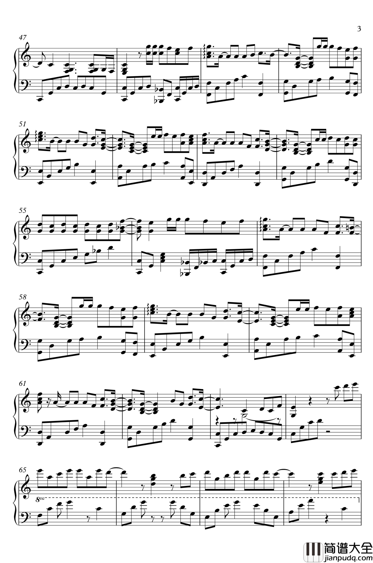 演员钢琴谱_薛之谦_完美独奏版