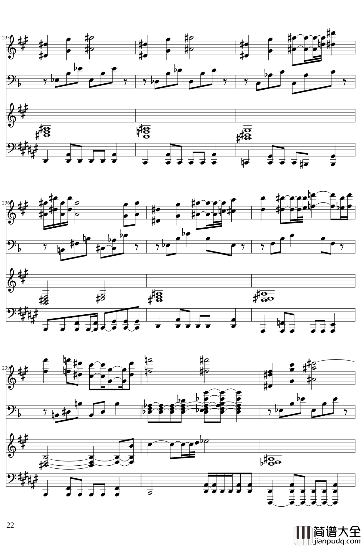 永远的三日天下钢琴谱_东方project/東方project