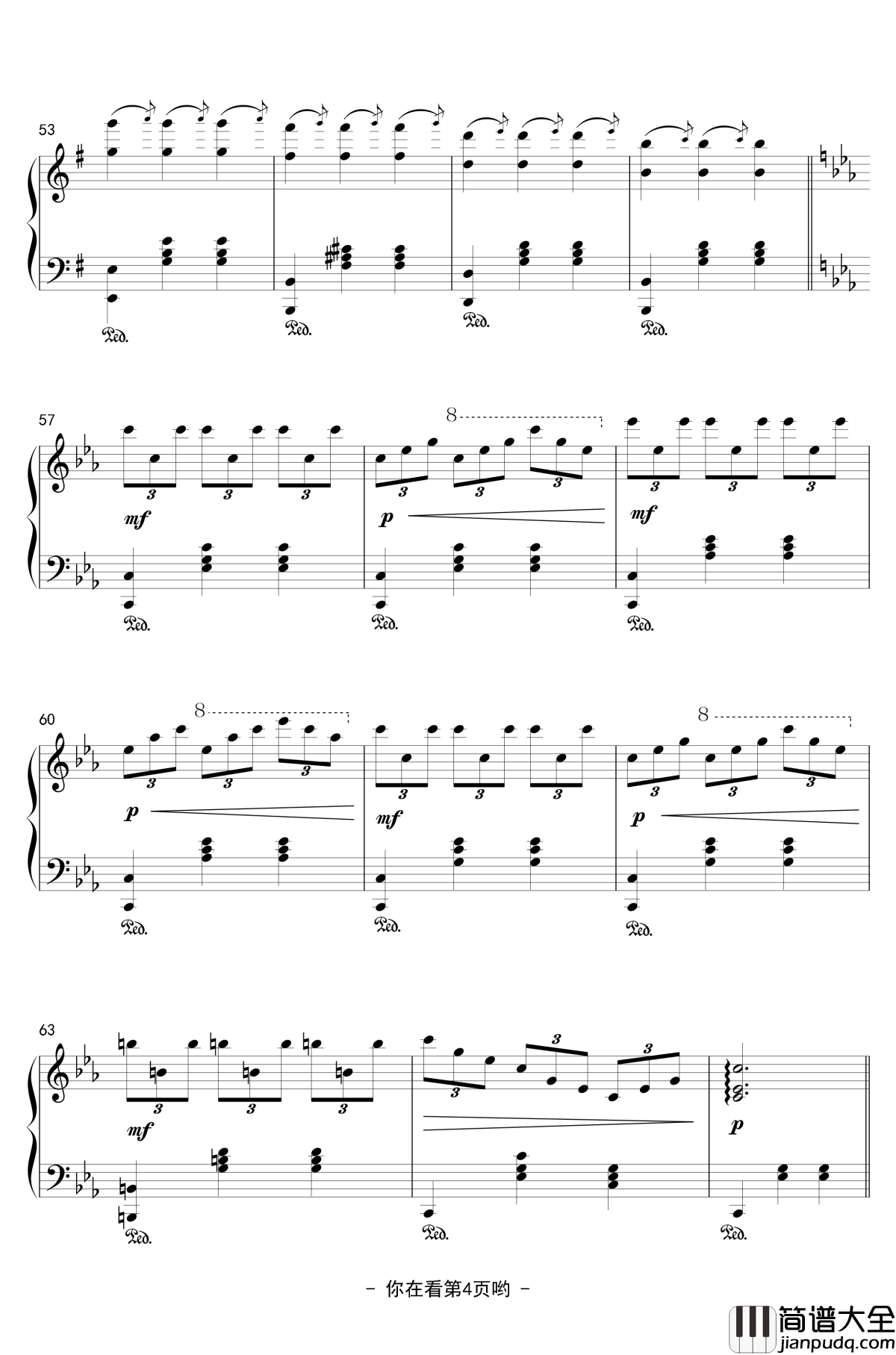 钟楼上的华尔兹钢琴谱_香风瞬影