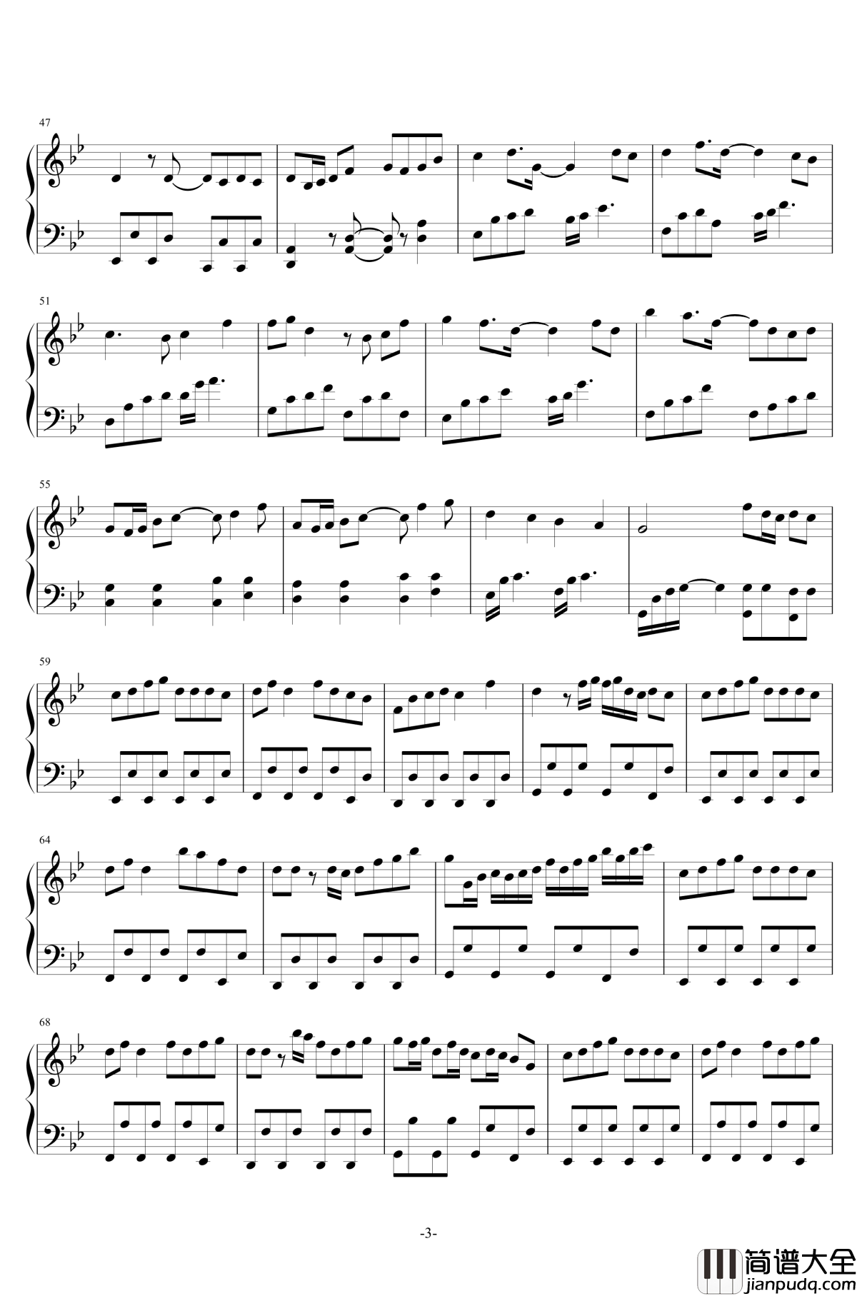 夜桜吹雪钢琴谱_Yosakura_Fubuki_A.SAKA