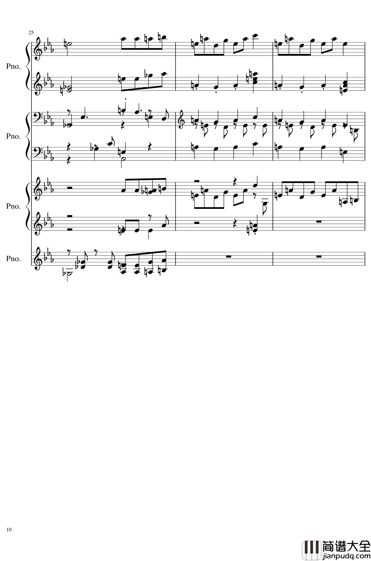 原初的节拍钢琴谱_东方辉针城_东方project_Pristine_Beat