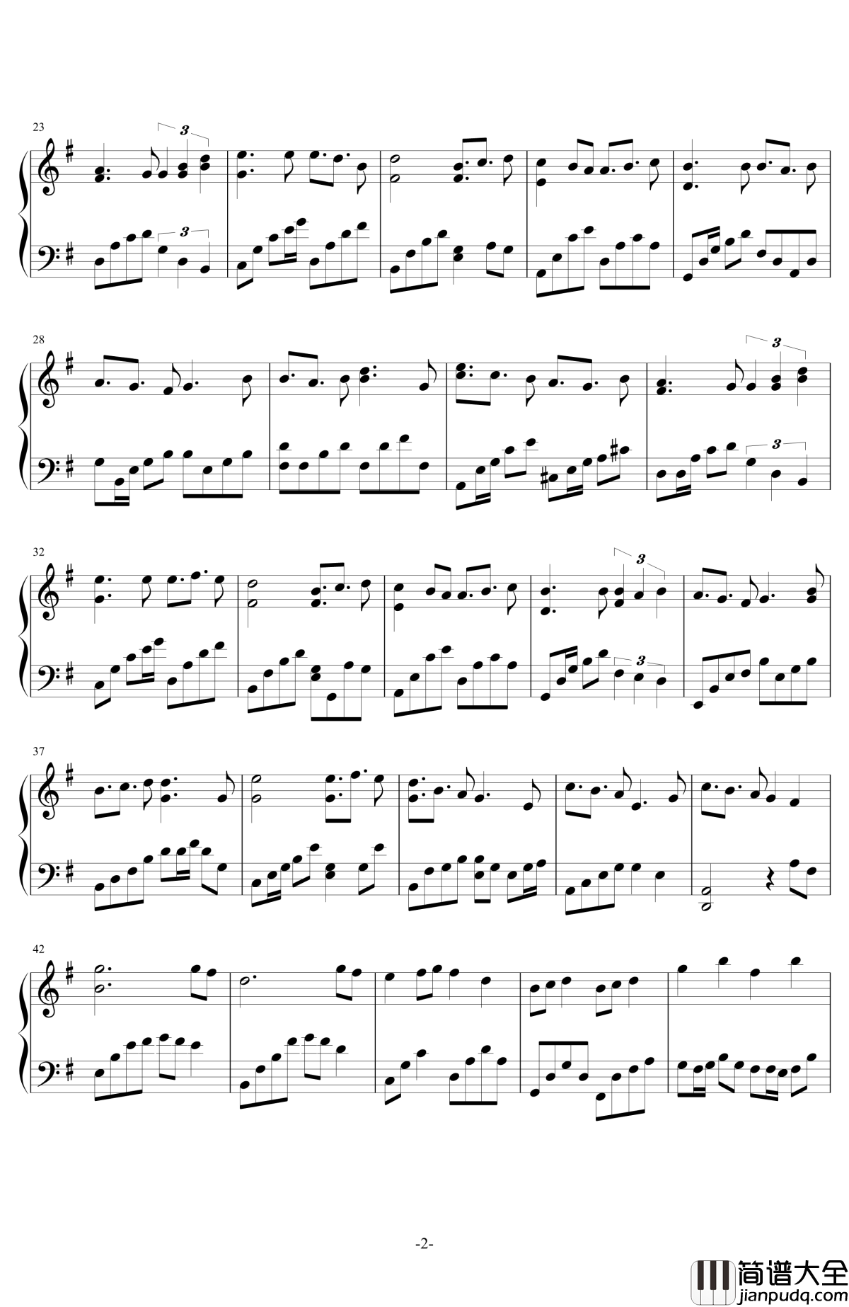 合久必婚钢琴谱_李克勤