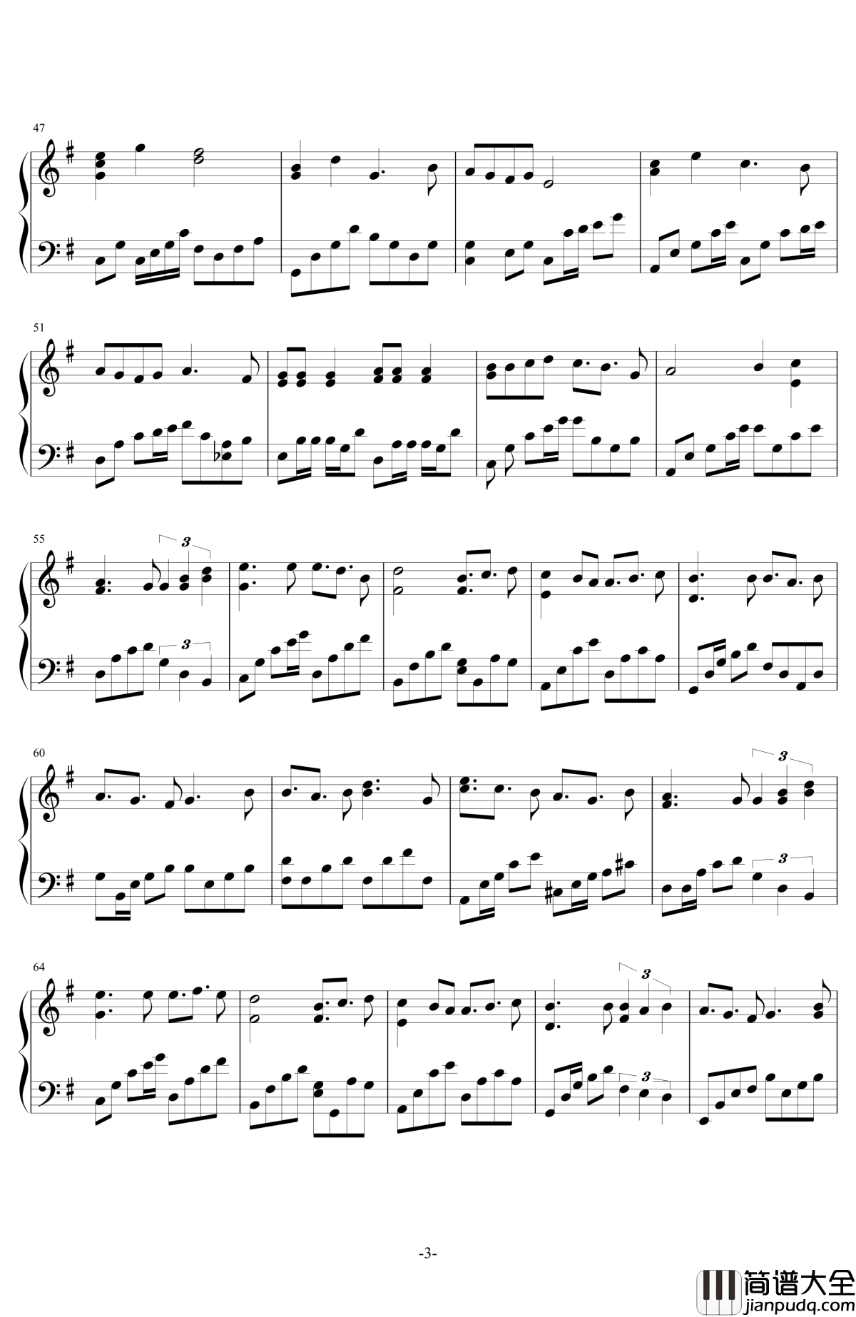 合久必婚钢琴谱_李克勤