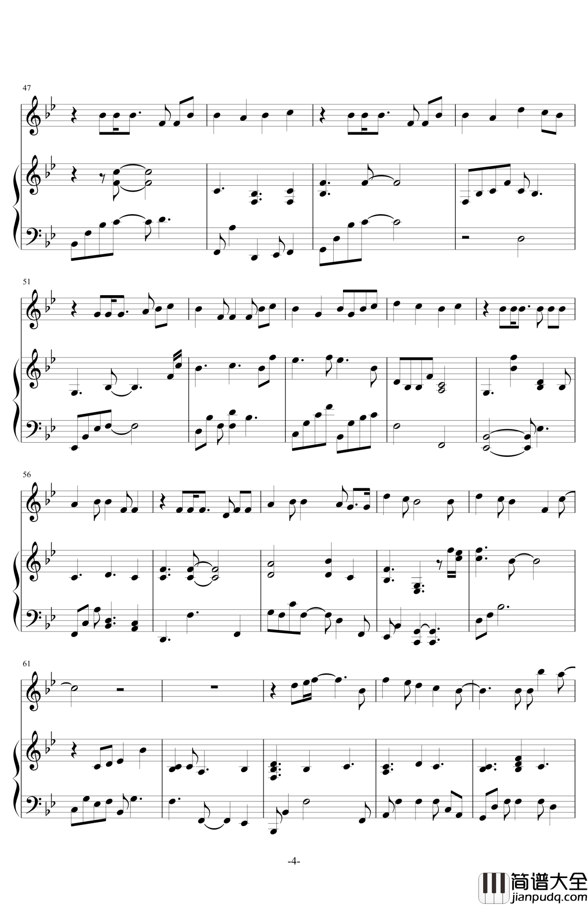 你不在钢琴谱_伴奏_王力宏