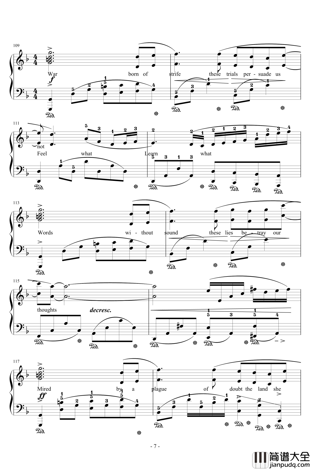 Answers钢琴谱_Distant_Worlds_25th_Anniversary_Susan_Calloway