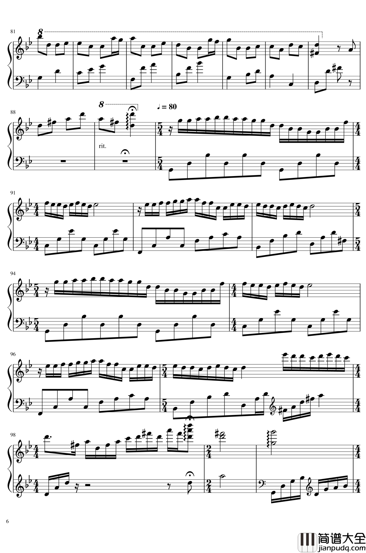 梦中的婚礼钢琴谱_梦幻改编版_克莱德曼