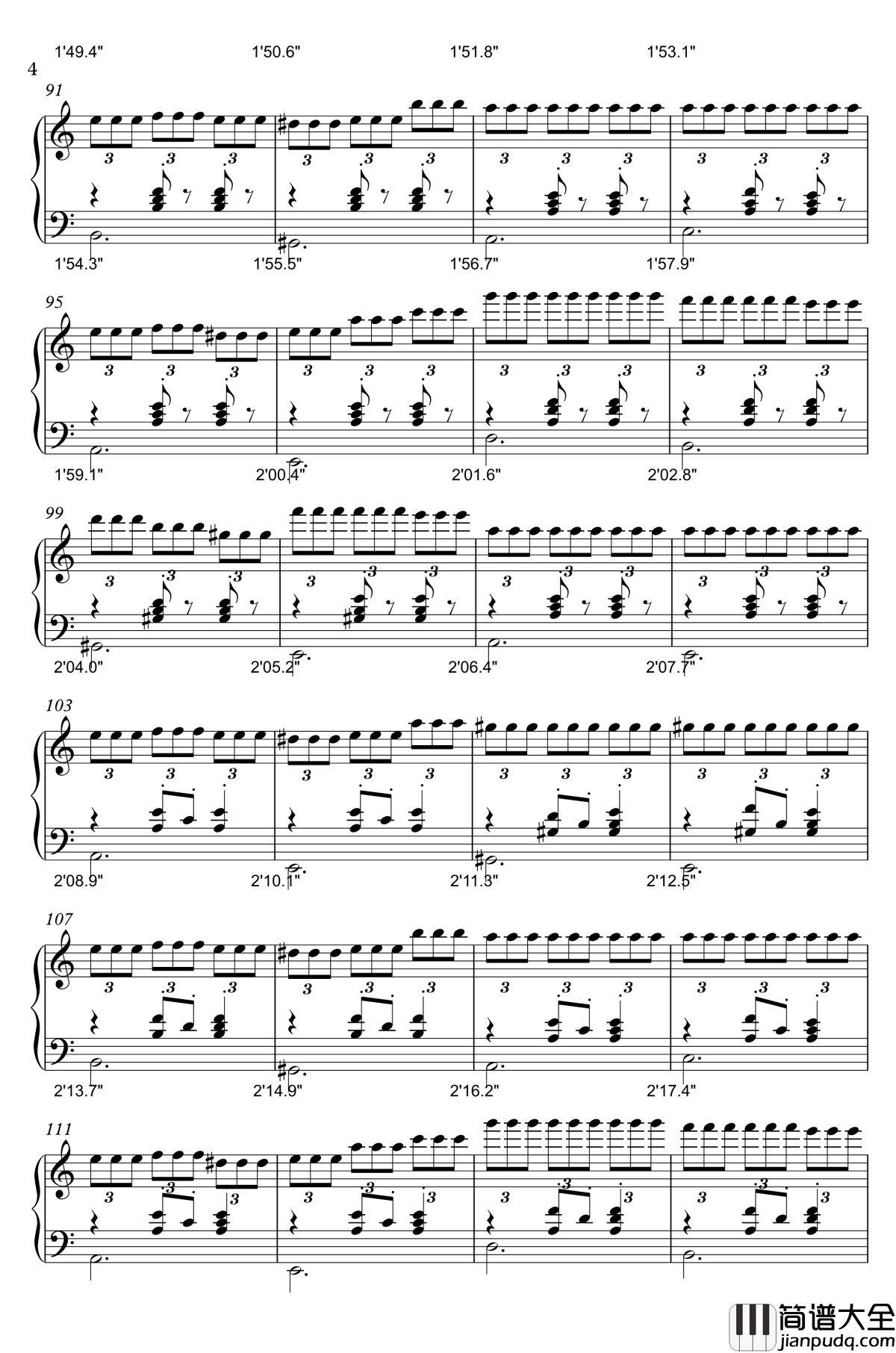 生日快乐舞曲钢琴谱_齐少凡