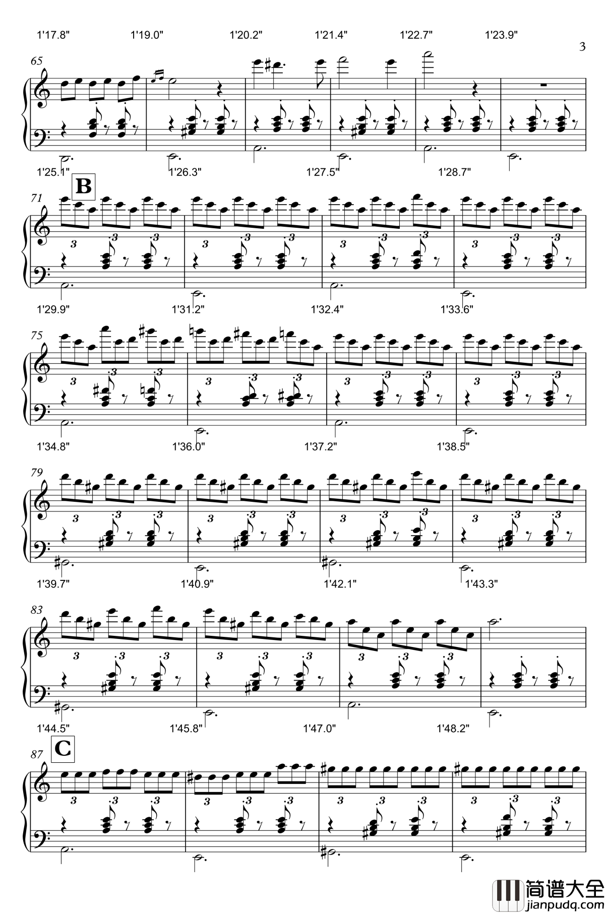 生日快乐舞曲钢琴谱_齐少凡