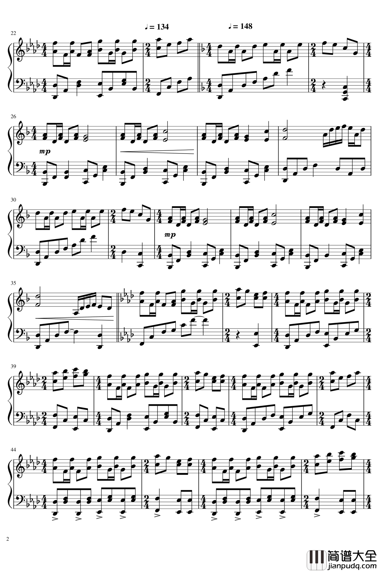 お宇佐さまの素い幡钢琴谱_东方花映冢_东方project_触手猴