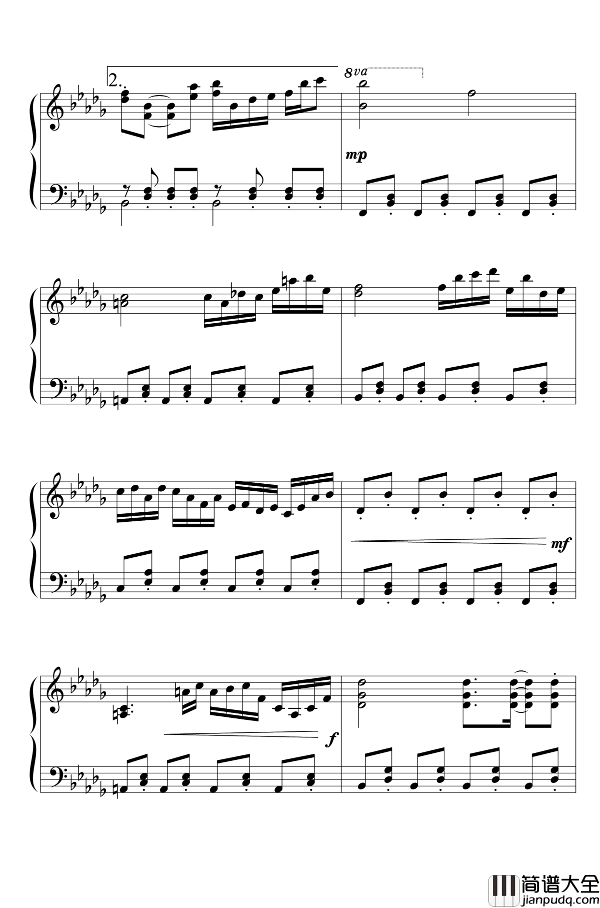 东之国的不眠夜钢琴谱_东方文花帖_东方project