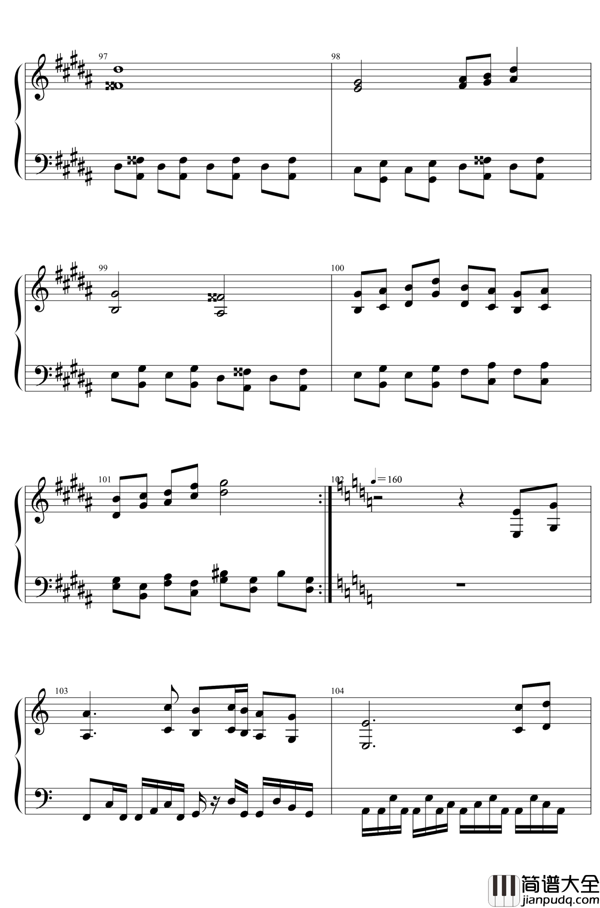 東方２１曲メドレー钢琴谱_东方project