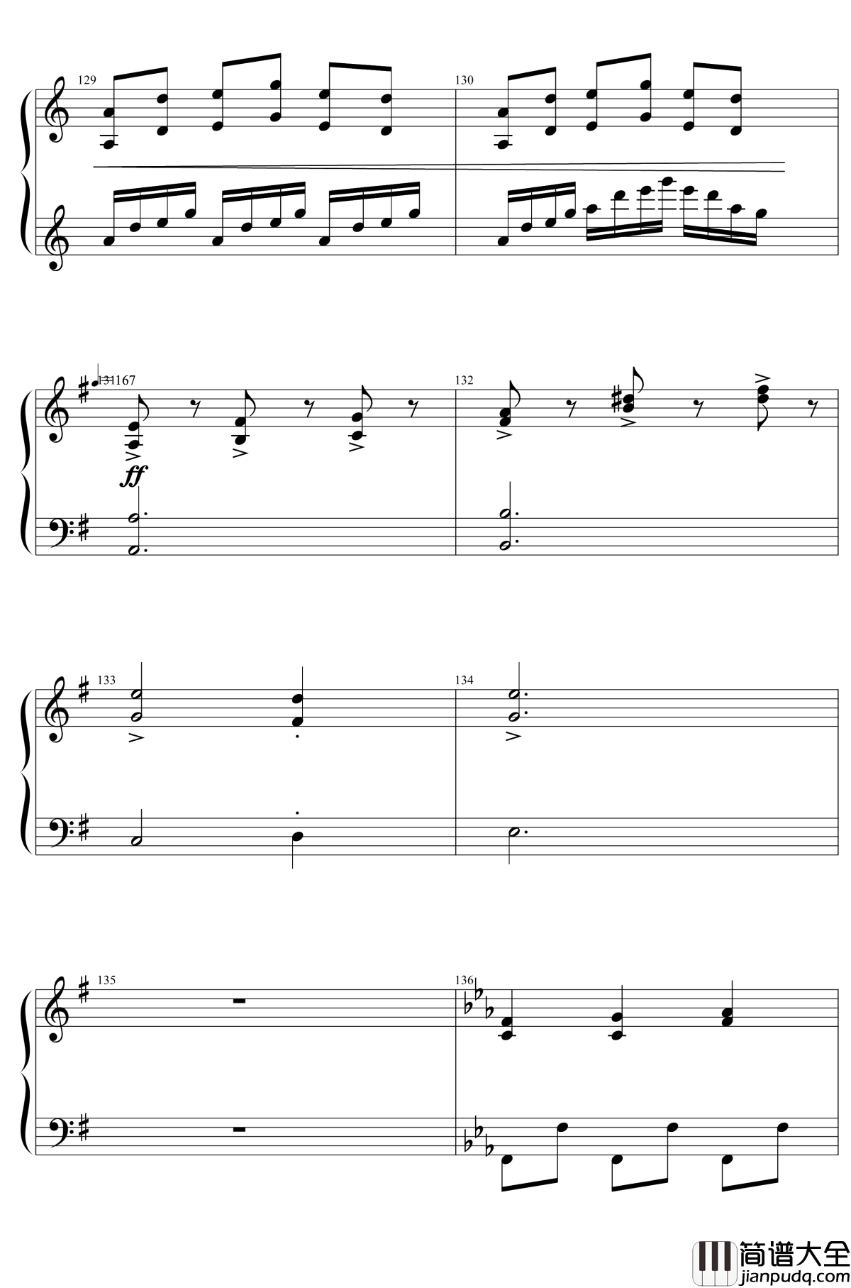 東方２１曲メドレー钢琴谱_东方project