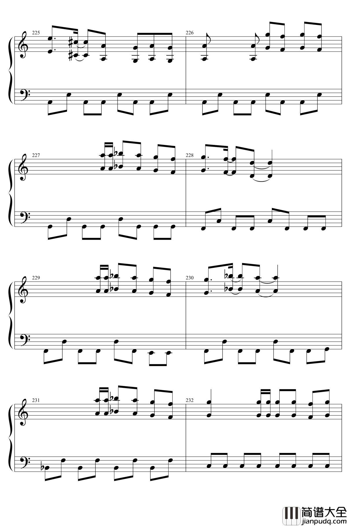 東方２１曲メドレー钢琴谱_东方project