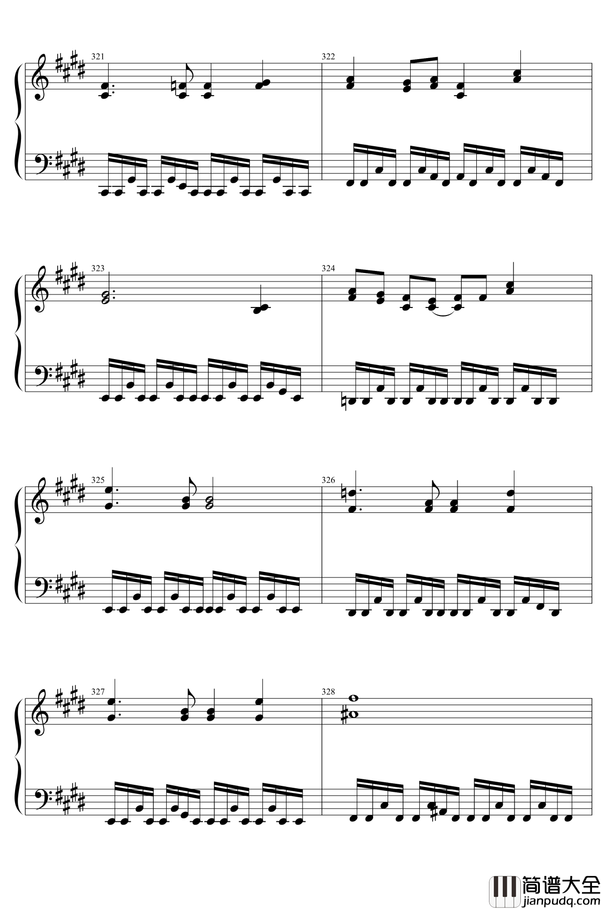 東方２１曲メドレー钢琴谱_东方project