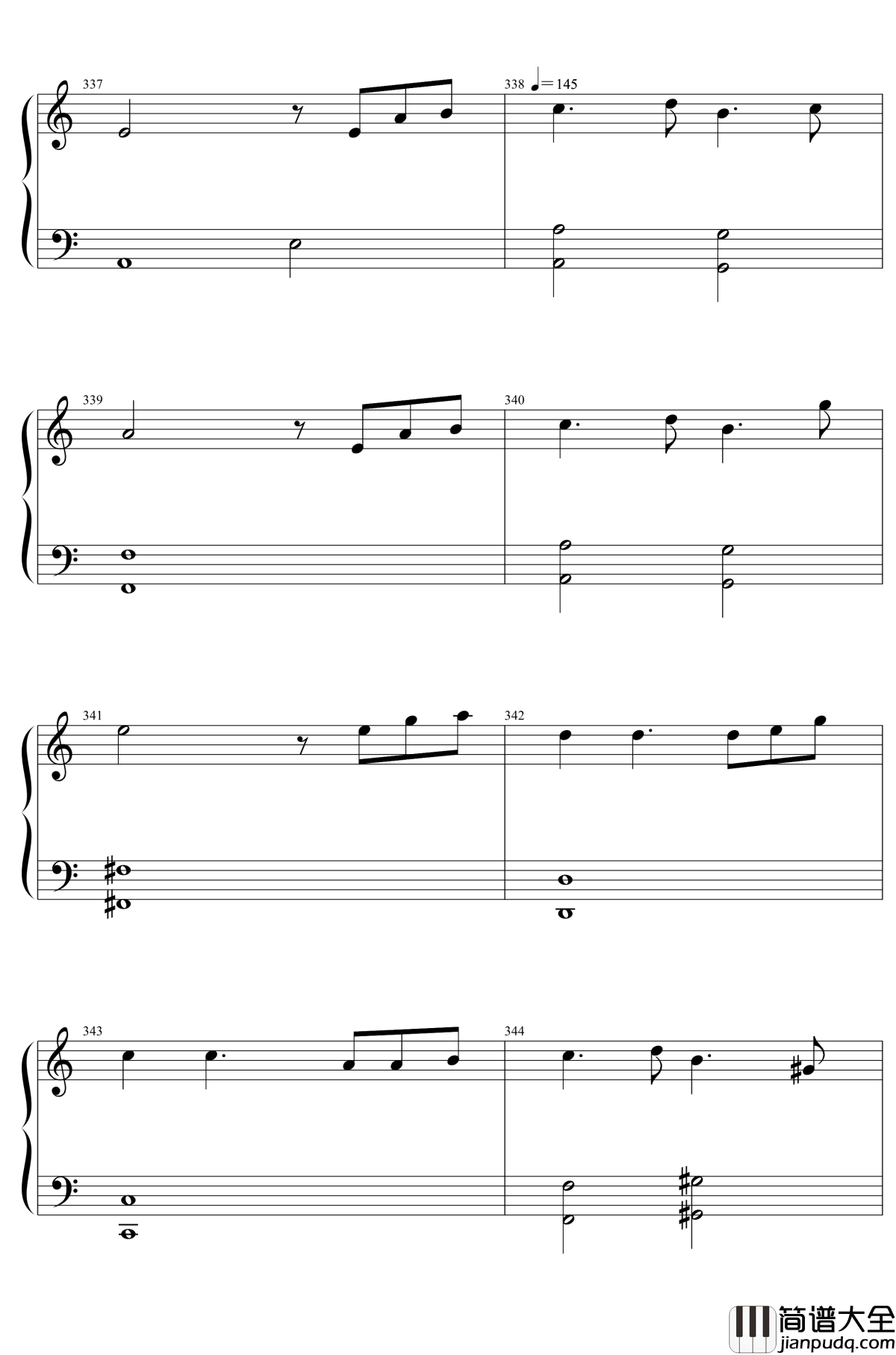 東方２１曲メドレー钢琴谱_东方project