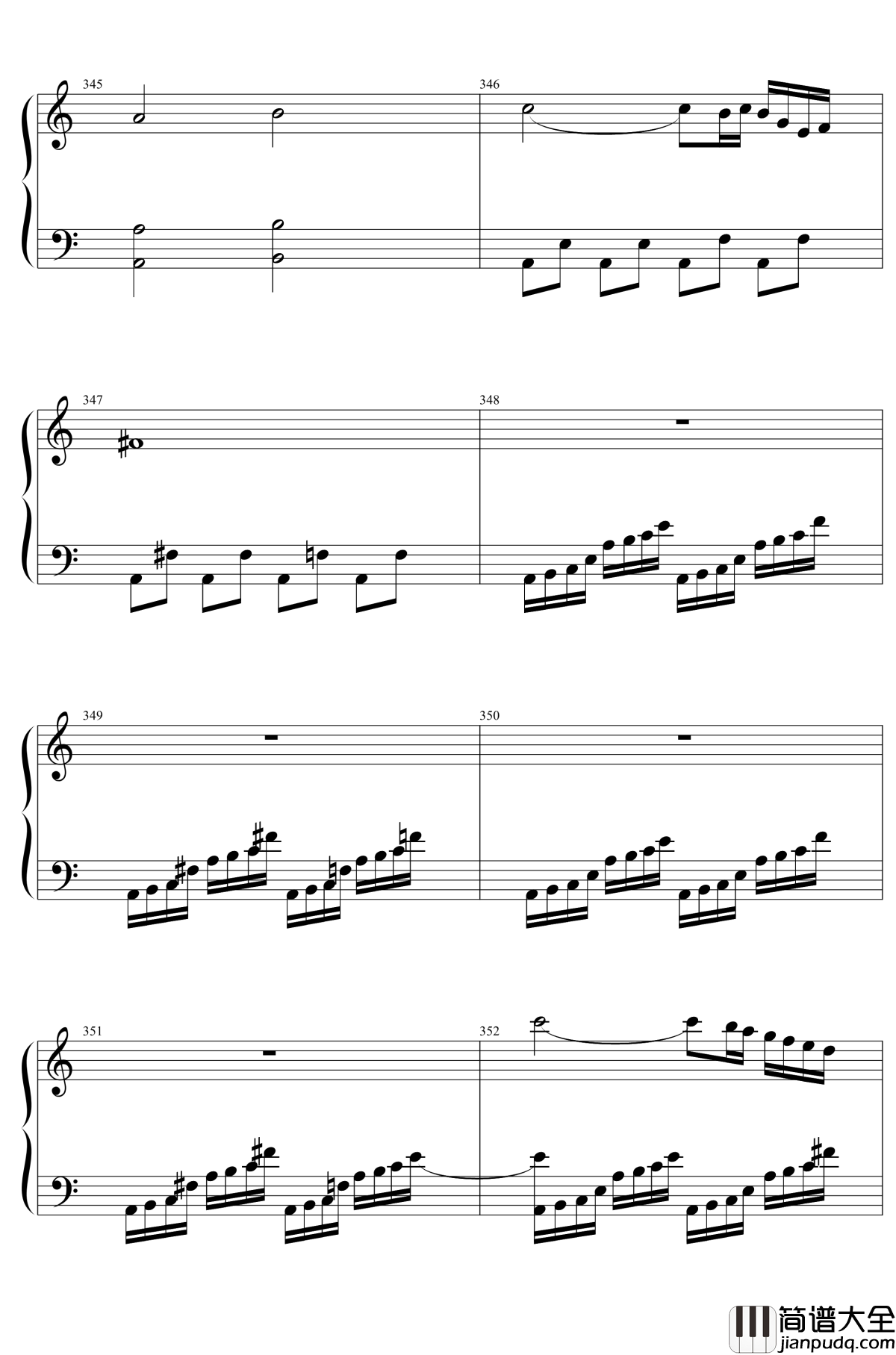 東方２１曲メドレー钢琴谱_东方project