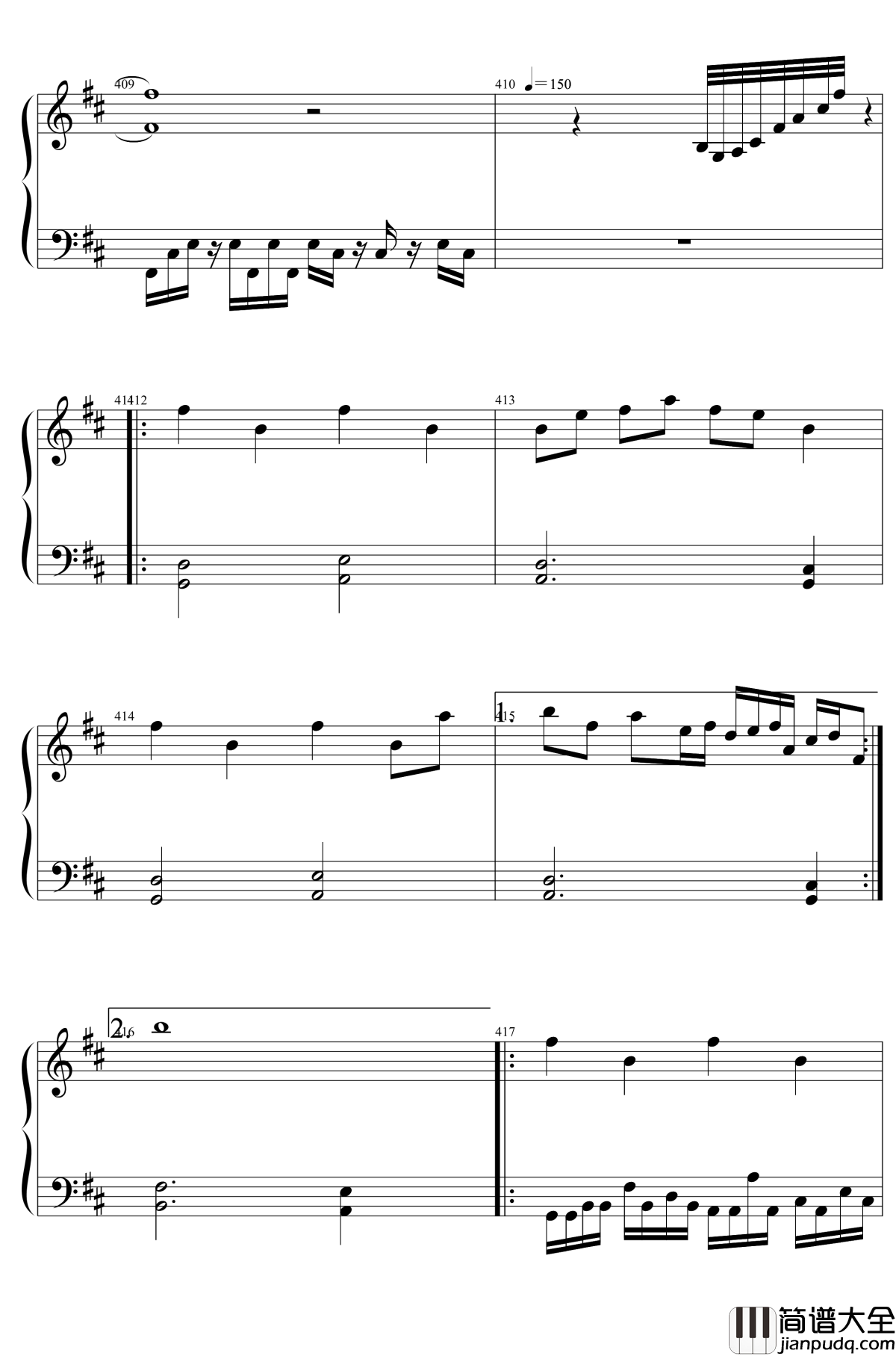 東方２１曲メドレー钢琴谱_东方project