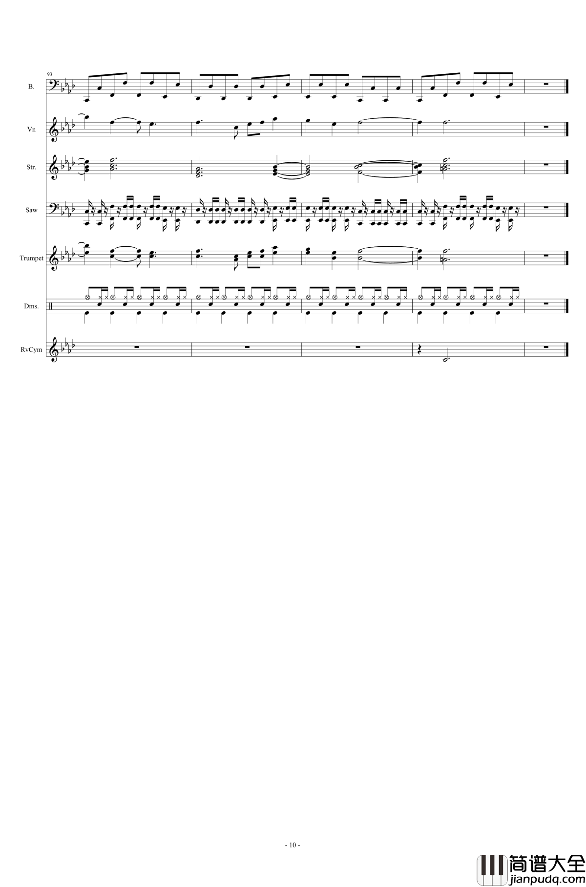 Battle_Against_A_True_Hero钢琴谱_Undertale_Undyne/In