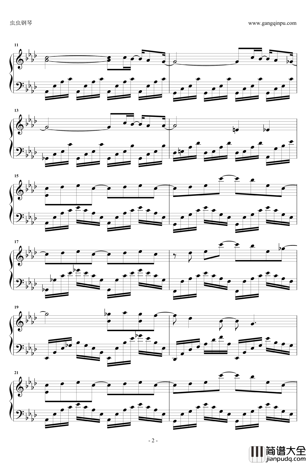 摩天大楼钢琴谱_独奏_薛之谦