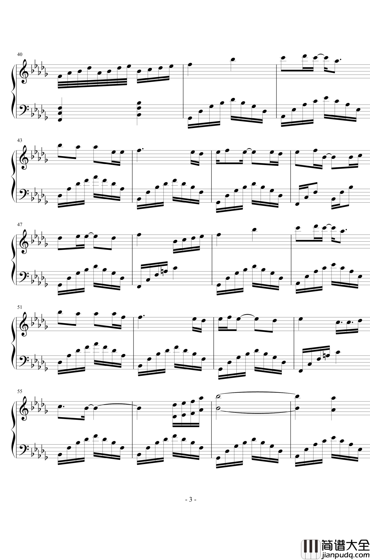 红颜若雪钢琴谱_V1.0完美版_少司命/Tacke竹桑